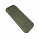 bedchair memory foam topper in dark green with fixing straps for secure attachment.