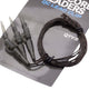 Lead clip leadcore leaders featuring three heavy-duty clips and durable cord, ideal for fishing tackle.