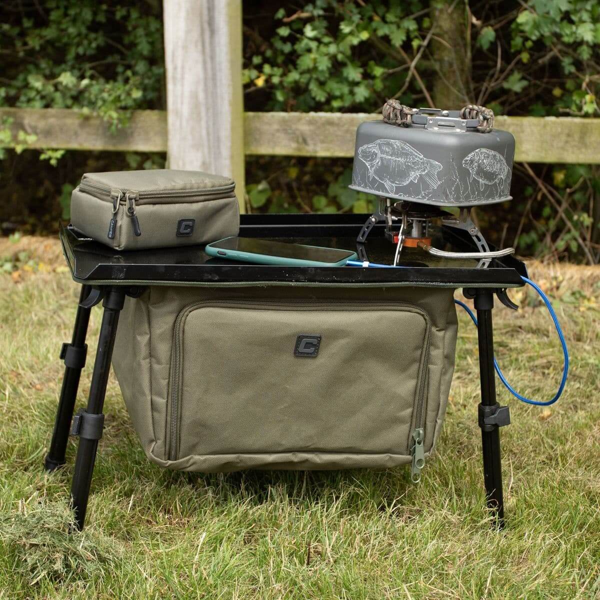 Tavolino Pesca Carp Fishing NGT Carp Case System - Tavolino Da Pesca Con Borsa Porta Accessori Multiuso Attrezzatura Pesca Carpfishing - Foto 8