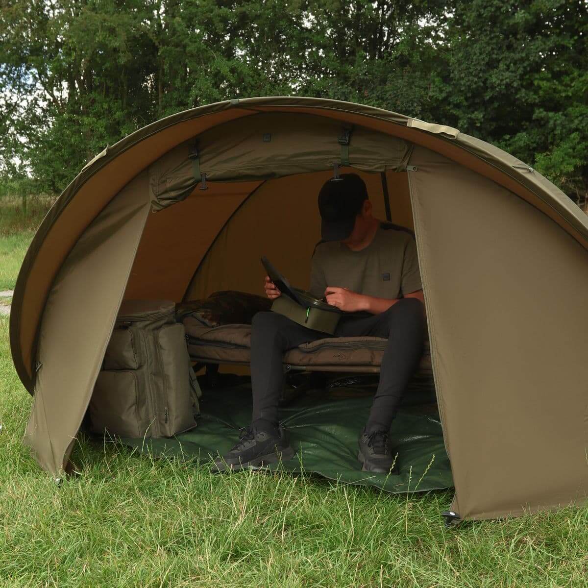 Lucx® tenda da pesca bivacca tenda carpa bobcat, tenda 1-2 persone 10.000 mm Lucx® tenda da pesca bivacca tenda carpa bobcat, tenda 1-2 persone 10.000 mm